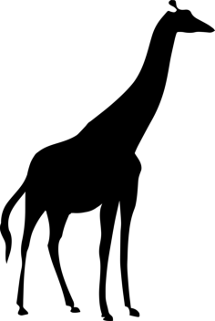 Giraffe Silhouette Icon Svg Vector, Free Vectors File